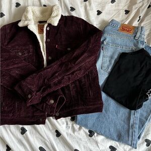 LEVI’S ORIGINAL Maroon Sherpa Jacket
